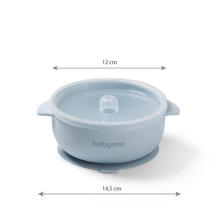 1662/01 SILICONE BOWL WITH SUCTION CUP AND COVER BLUE