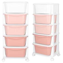 Mobile Storage Cabinet on Wheels with 5 Drawers Springos HA0211