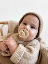 Frigg Daisy Round Latex Art.101613 Cream/Lupine Pacifier (nipple) made of 100% natural rubber 0-6 months (2 pcs.)