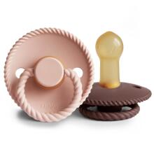 Frigg Daisy Round Latex Art.101609 Cream/Poppy Pacifier (nipple) made of 100% natural rubber 0-6 months (2 pcs.)
