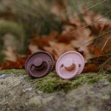 Frigg Daisy Round Latex Art.101609 Cream/Poppy Pacifier (nipple) made of 100% natural rubber 0-6 months (2 pcs.)