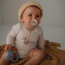 Frigg Daisy Round Latex Art.101593 Pink Cream/Poppy Pacifier (nipple) made of 100% natural rubber 0-6 months (2 pcs.)