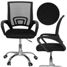 Springos HF0017 Office Chair, black eco‑leather