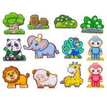 WOOPIE Magnetic Construction Blocks Glowing 3D Animal World 124pcs