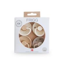 Frigg Pacifiers 4-pack Round Latex Art.101889 Crystal Sparkle Pacifier (nipple) made of 100% natural rubber 0-6 months (4 pcs.)