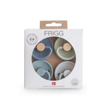 Frigg Pacifiers 4-pack Round Latex Art.101898 Skyline Serenity Pacifier (nipple) made of 100% natural rubber 6-18 months (4 pcs.)