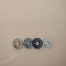 Frigg Little Viking Round Latex  Art.101540 Knud Sigrid Pacifier (nipple) made of 100% natural rubber 0-6 months (2 pcs.)
