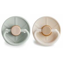 Frigg Little Viking Round Latex  Art.101538 Holger/Sigrid Pacifier (nipple) made of 100% natural rubber 0-6 months (2 pcs.)