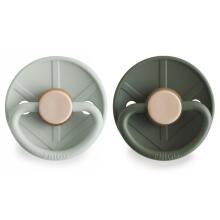 Frigg Little Viking Round Latex  Art.101542 Holger/Ragnar Pacifier (nipple) made of 100% natural rubber 0-6 months (2 pcs.)