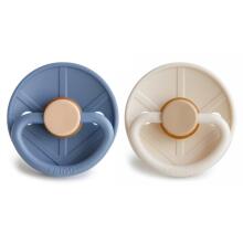 Frigg Little Viking Round Latex  Art.101544 Harald/Sigrid Pacifier (nipple) made of 100% natural rubber 6-18 months (2 pcs.)