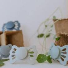 Frigg Lucky Symmetrical Silicone Pacifier  Art.10218 Great Grey Pacifier (nipple) made of 100% natural rubber 0-6 months (1 pcs.)
