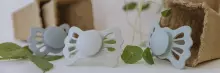 Frigg Lucky Symmetrical Silicone Pacifier  Art.10227 Sage Pacifier (nipple) made of 100% natural rubber 6-18 months (1 pcs.)