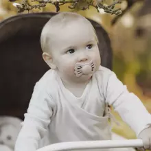 Frigg Lucky Symmetrical Silicone Pacifier  Art.10224 Silver Gray Pacifier (nipple) made of 100% natural rubber 6-18 months (1 pcs.)