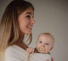 Frigg Moon Phase Round Latex Night Art.100177 Stone Blue Night/Sage Night Pacifier (nipple) made of 100% natural rubber 0-6 months (2 pcs.)