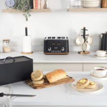 Salter BW13564EU7 Toronto Bread Bin with Chopping Board Black