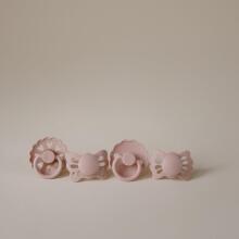 Frigg Pacifiers 4-pack Round Latex/Silicone Art.101483 Blush Pacifier (nipple) made of 100% natural rubber 0-6 months (4 pcs.)