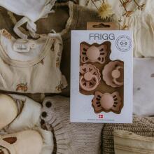 Frigg Pacifiers 4-pack Round Latex/Silicone Art.101483 Blush Pacifier (nipple) made of 100% natural rubber 0-6 months (4 pcs.)