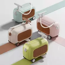 Travel Boarding Luggage Suitcase Art.260369 Blue  Чемодан-сиденье на колесах 3 в 1