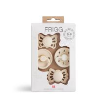 Frigg Pacifiers 4-pack Round Latex/Silicone Art.101485 Powder Blue Pacifier (nipple) made of 100% natural rubber 0-6 months (4 pcs.)