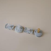 Frigg Pacifiers 4-pack Round Latex/Silicone Art.101928 Sage Pacifier (nipple) made of 100% natural rubber 0-6 months (4 pcs.)