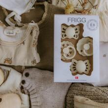 Frigg Pacifiers 4-pack Round Latex/Silicone Art.101928 Sage Pacifier (nipple) made of 100% natural rubber 0-6 months (4 pcs.)