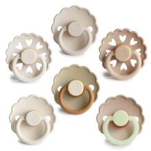 Frigg Pacifiers 4-pack Round Latex/Silicone Art.101865 Cinnamon Charm Pacifier (nipple) made of 100% natural rubber 0-6 months (6 pcs.)