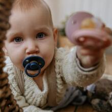 Frigg Pacifiers 4-pack Round Latex/Silicone Art.101869 Endless Sea Pacifier (nipple) made of 100% natural rubber 0-6 months (6 pcs.)
