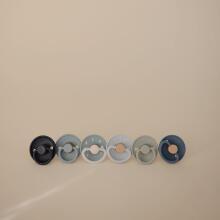 Frigg Pacifiers 4-pack Round Latex/Silicone Art.101869 Endless Sea Pacifier (nipple) made of 100% natural rubber 0-6 months (6 pcs.)