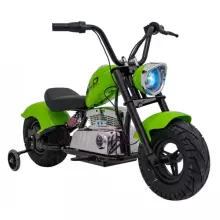 Motorcycle Chopper Warrior Art.260379 Green Powerful 12v kids ride on/moto