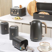 Salter BW13729EU7 Pebble 3-Piece Canister Set Charcoal