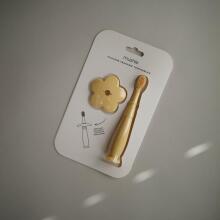 Mushie Flower Toothbrush  Art.2540031 Cambridge Blue first silicone toothbrush