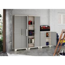 Linear Wood Tall Cabinet 68x39x173cm light beige/light gray