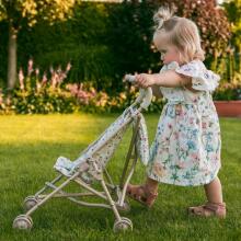 WOOPIE ROYAL Doll Stroller in Floral Pattern