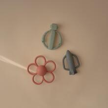 Mushie Silicone Teether Rattle Art.101475 Cambridge Blue Silicone rattle (100% natural)