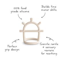 Mushie No Drop Silicone Sensory Teether  Art.101473 Silicone rattle (100% natural)