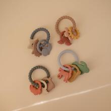 Mushie  Silicone  Teether Ring Art.102050 Silicone rattle (100% natural)