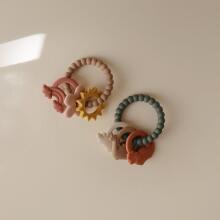 Mushie  Silicone  Teether Ring Art.101322 Silicone rattle (100% natural)