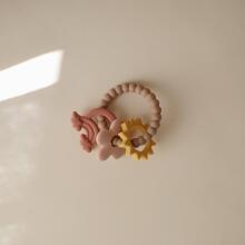 Mushie  Silicone  Teether Ring Art.101321 Silicone rattle (100% natural)