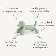 Mushie  Figurine Silicone Teether Dog Art.101572 Silicone rattle (100% natural)