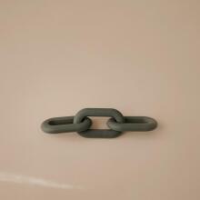 Mushie  Silicone  Teether Links Art.101269 Silicone rattle (100% natural)