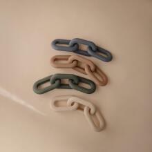 Mushie  Silicone  Teether Links Art.101270 Silicone rattle (100% natural)