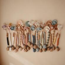 Mushie Silicone Pacifier Clip Eva Art.2090019 Blush Pacifier holder