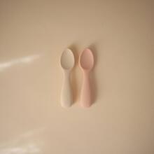 Mushie Silicone Starter Spoon Art.101352 Sand Soft silicone spoon (2 pcs.)