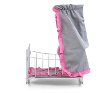 MILLY MALLY 6138 Doll Bed-Crib for Dolls Lily with Canopy Prestige Pink