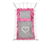 MILLY MALLY 6138 Doll Bed-Crib for Dolls Lily with Canopy Prestige Pink