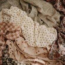 Mushie Muslin Swaddle Art.100226 Black Daisy