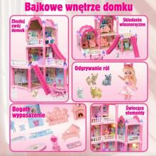 WOOPIE Dollhouse Villa with Accessories and Doll 296pcs