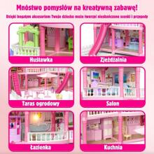 WOOPIE Dollhouse Villa with Accessories and Doll 296pcs