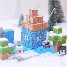 WOOPIE Magnētiskie Konstrukcijas Bloki Ziemas Bloku Pasaule