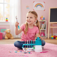 Pen Making Set Pen Creator DIY Animals Glitter Beads Pom Poms